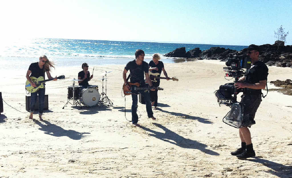 Scenes from Morgan Evans’ video shoot at Double Island Point recently. Scenes from Morgan Evans’ video shoot at Double Island Point recently.